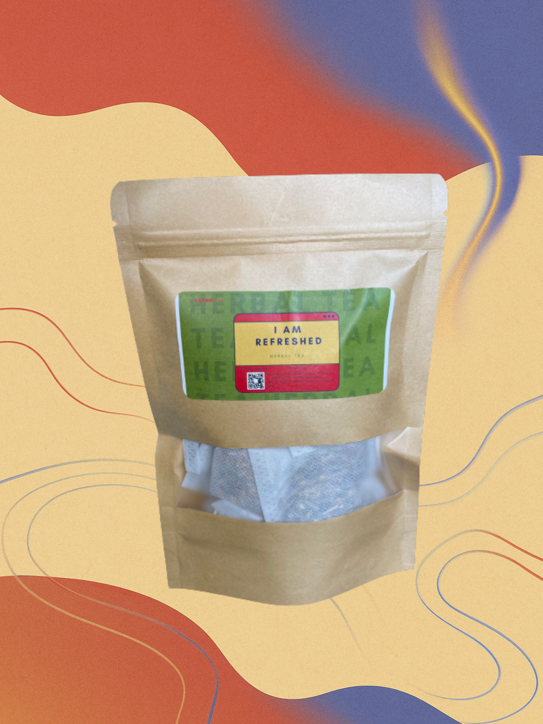 I Am Refreshed: Radiant Skin Herbal Tea (12 Tea Bags) - ASTROherbs